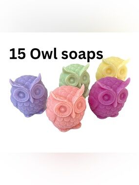 15 Adorable Soaps handmade owl shaped soap. Cute useful party favours/gifts